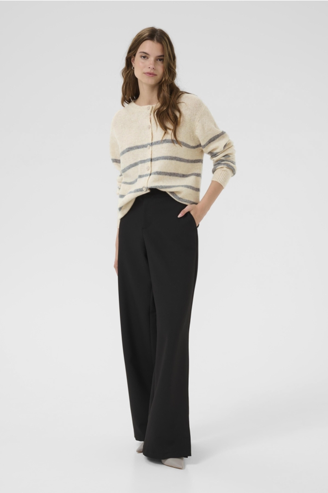 CUKATRINA CARDIGAN 50112035 108030 WHITECAP MELANGE/GREY STRIPES